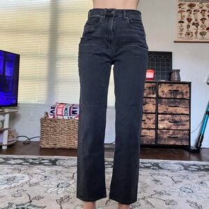 American Eagle Outfitters Charcoal High Rise Jeans